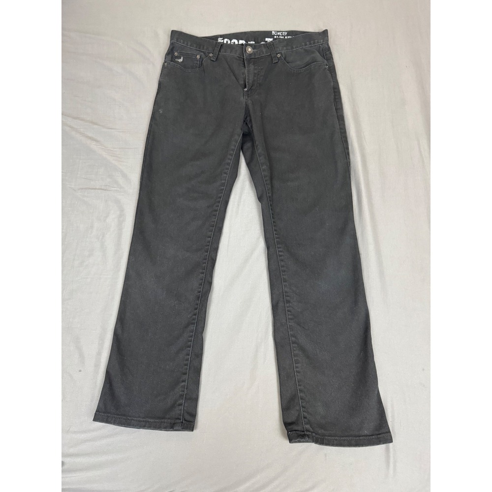 Aeropostale Bowery Slim Straight Jeans Mens ~33x30 Black Denim Pants Casual
